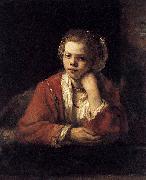 REMBRANDT Harmenszoon van Rijn Girl at a Window china oil painting artist